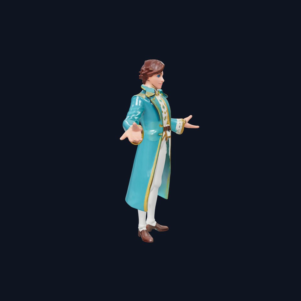 Elegant Prince Character  Rigged and Animated for Games and Cinematics